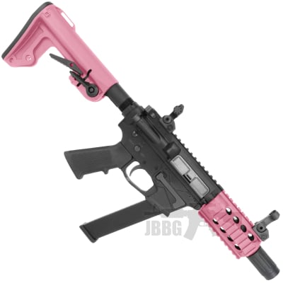 Bulldog TWS 9mm SBR Gas Blowback Lite Airsoft Gun Two-Tone Pink