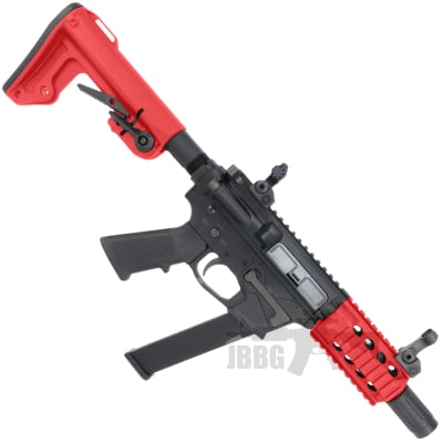 Bulldog TWS 9mm SBR Gas Blowback Lite Airsoft Gun Two-Tone Red