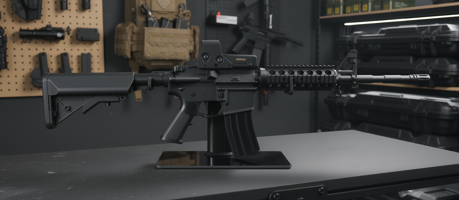 Universal Gun Display Stand with Glass Base