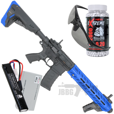 Bundle Offer HFC LEII AEG Tactical Airsoft Gun Blue Two-Tone