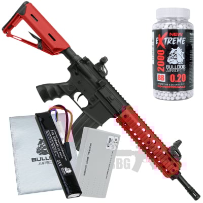 Bundle Offer Bulldog ST Delta M Airsoft Gun Set Red