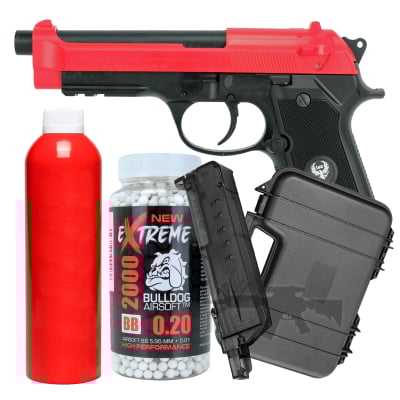 HG126 Gas Airsoft Pistol Bundle Set Offer Red