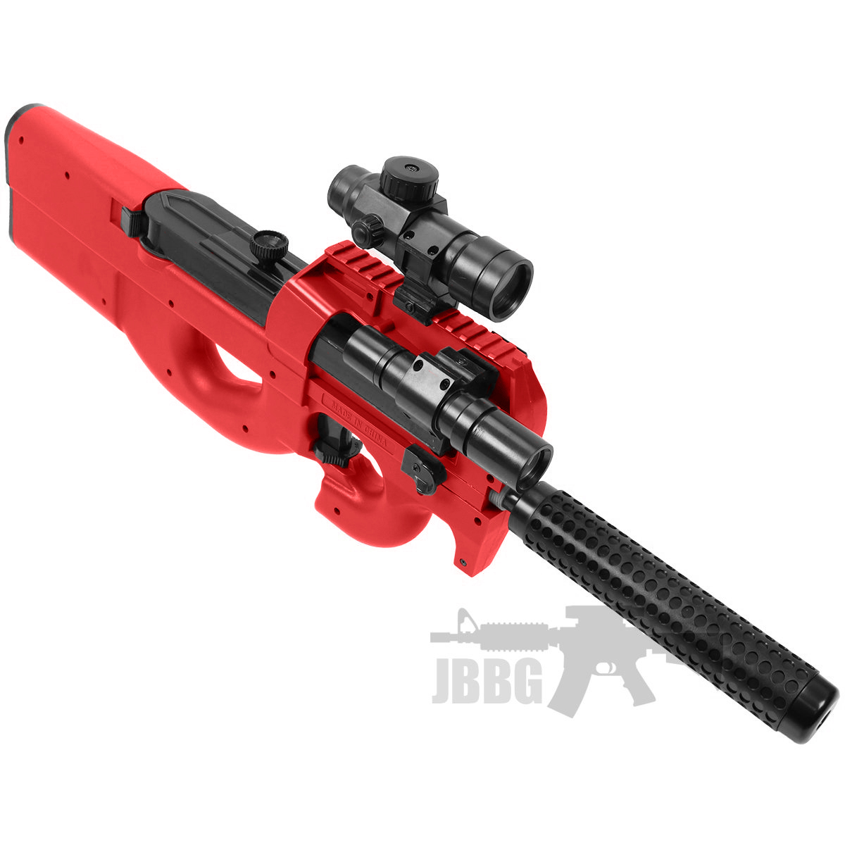 Pack Fusil Airsoft Électrique D90H Well – Silencieux, Lampe, Red Dot + 2000 Billes Bio 0.4 Joule