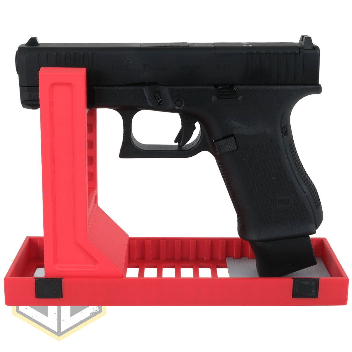 Gun Triangular Red Stand UM Pistol Stand Set Red (UM1R) - Just BB Guns