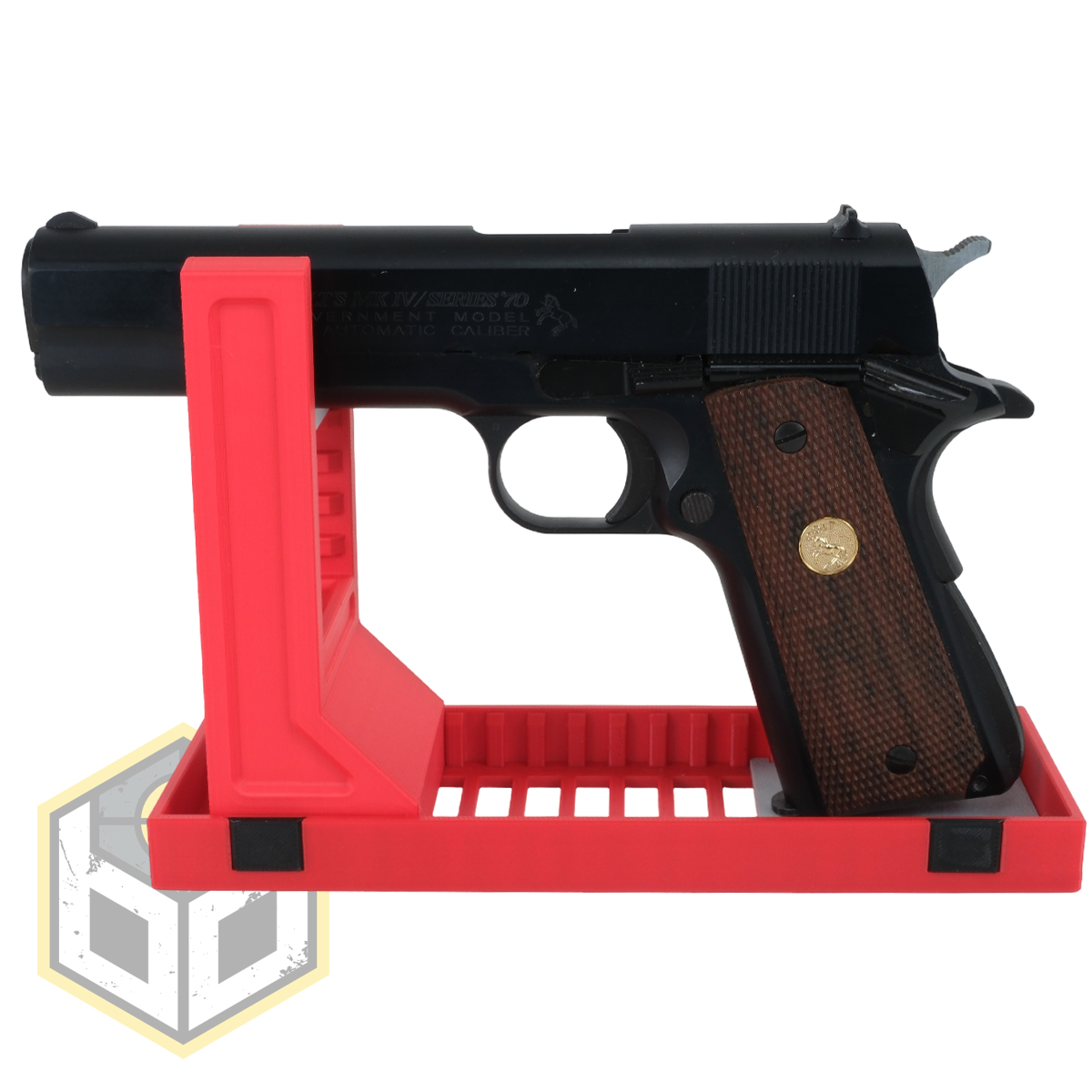 Gun Triangular Red Stand UM Pistol Stand Set Red (UM1R) - Just BB Guns
