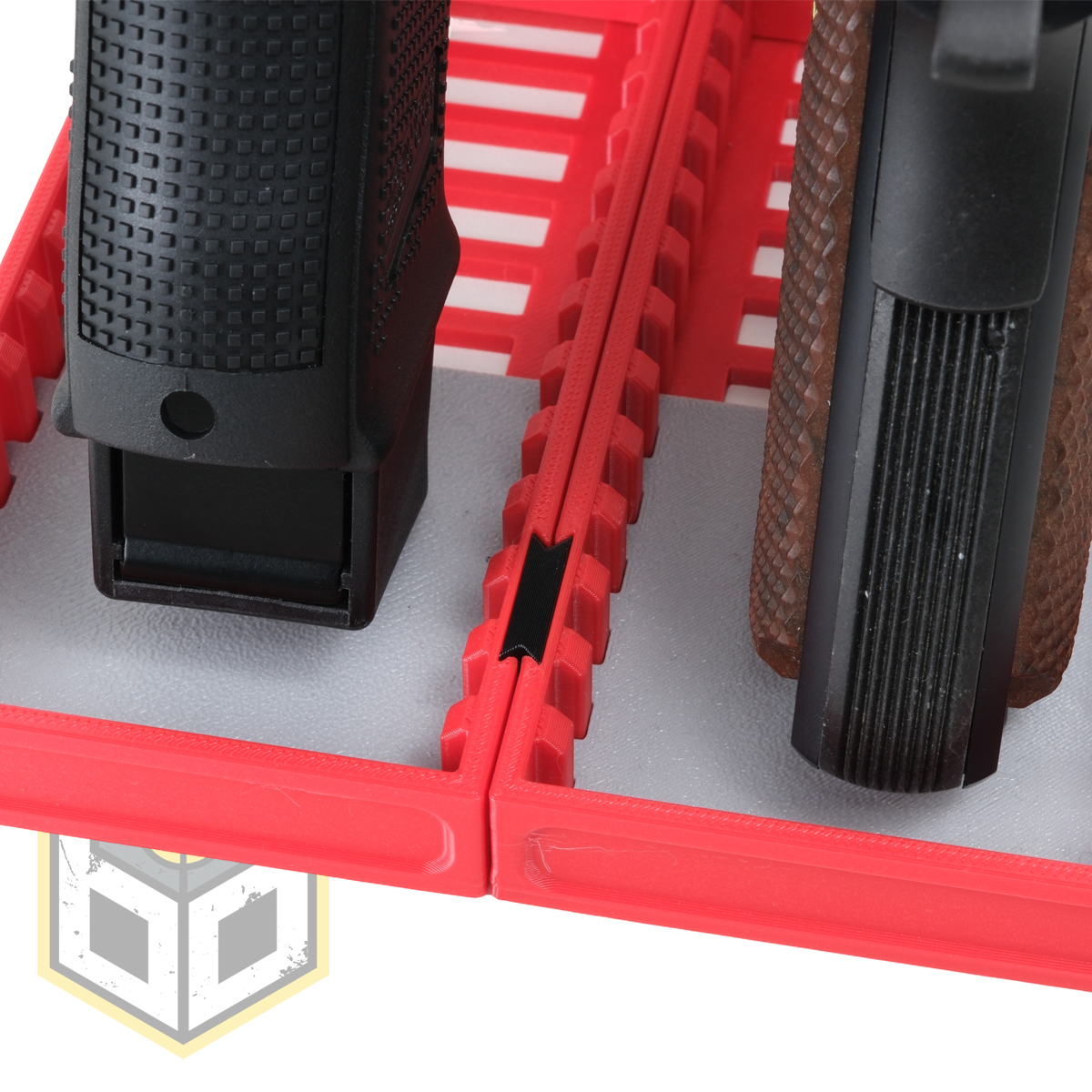 Gun Triangular Red Stand UM Pistol Stand Set Red (UM1R) - Just BB Guns