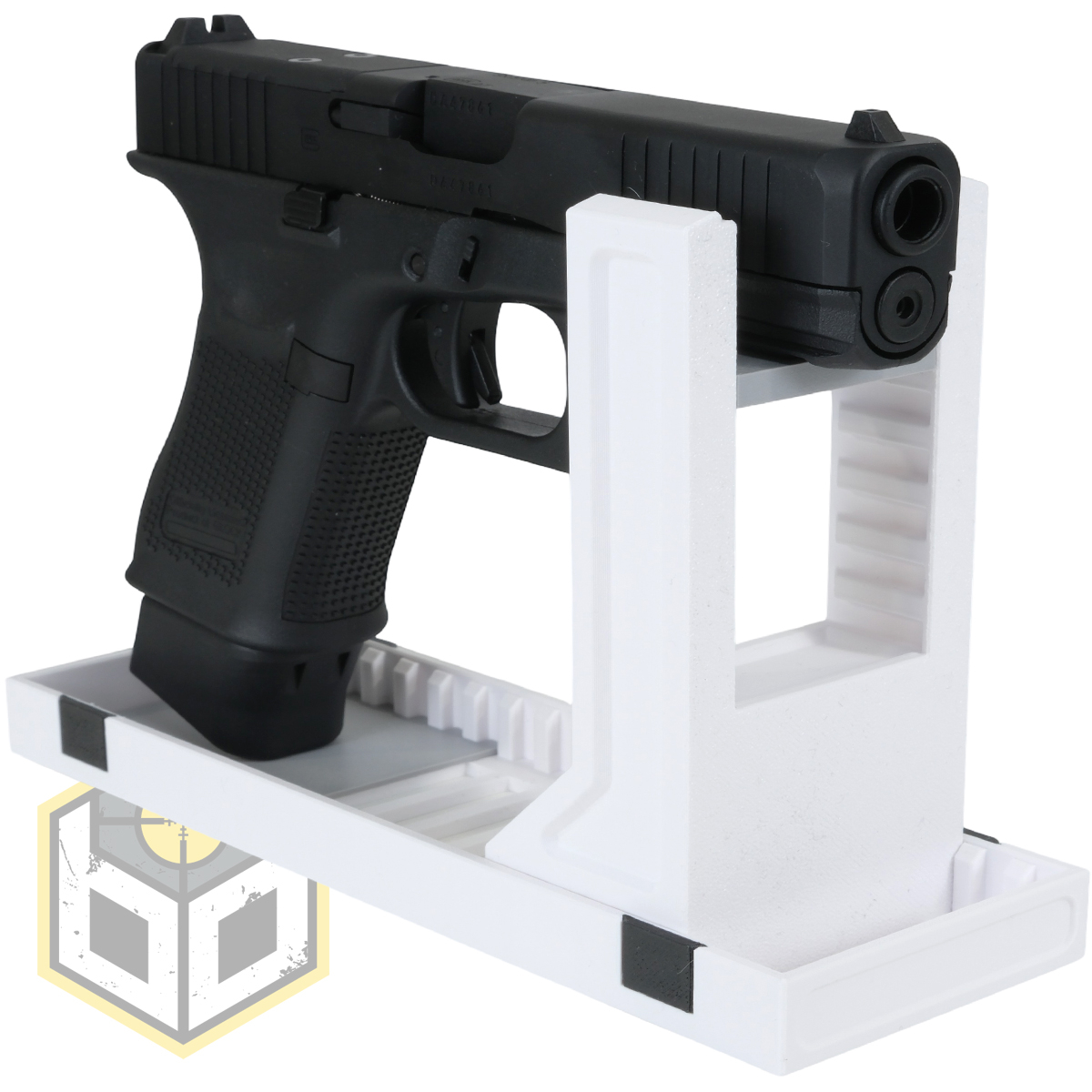 UM Pistol Stand Set White 3 jpg