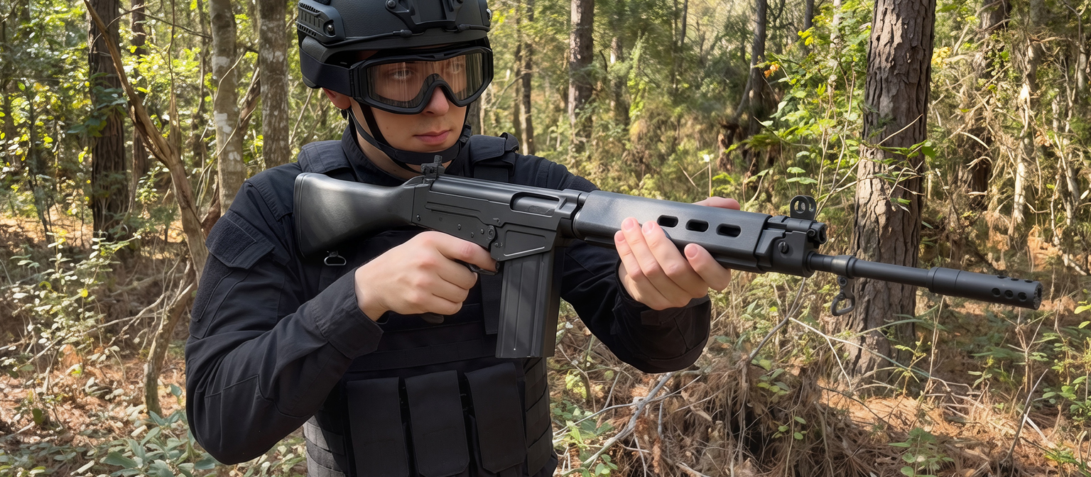 King Arms FAL AEG Full-Length Version 3 Airsoft Rifle