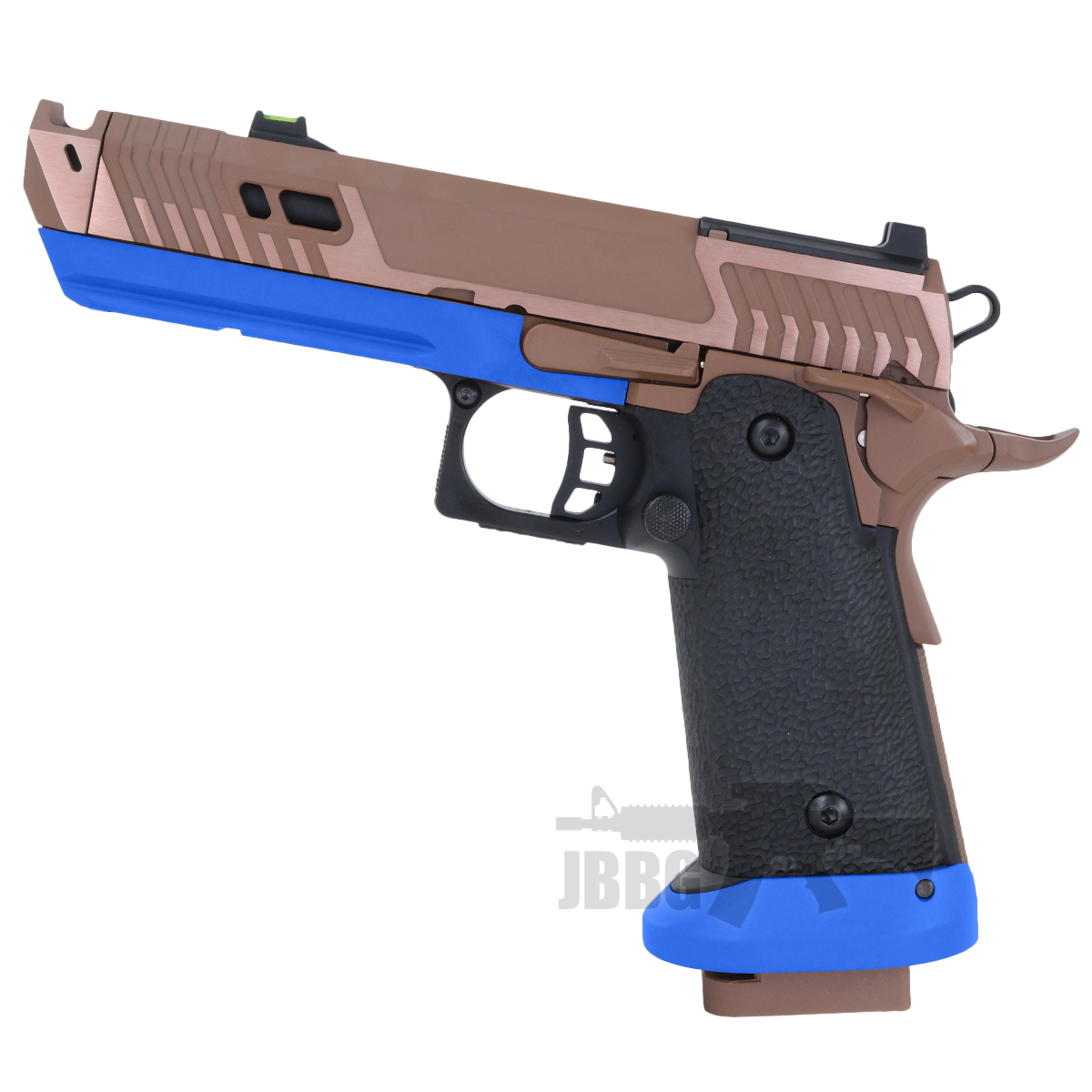 SRC Sahara Viper Dual Power Blowback MOS Airsoft Pistol with Gas Mag Blue