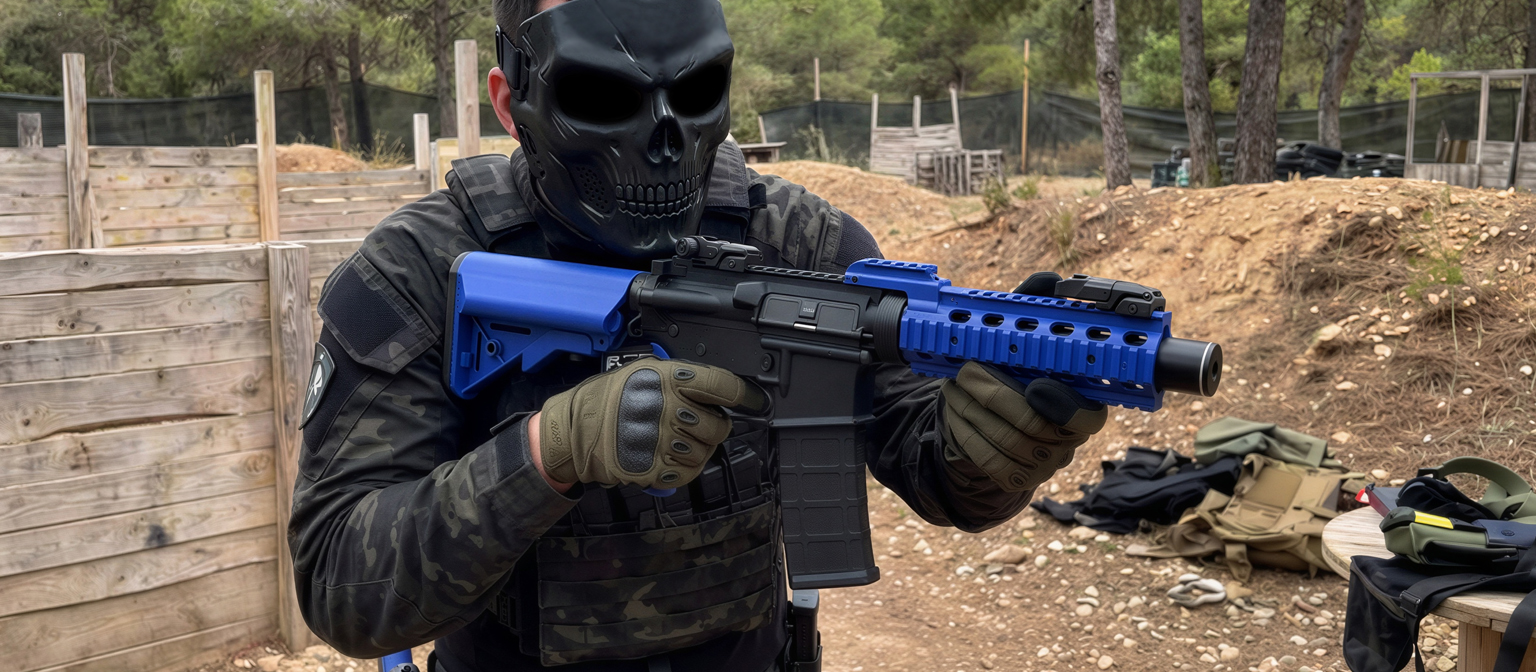 Nuprol Delta Pioneer Breacher Airsoft Gun AEG Two-Tone Blue