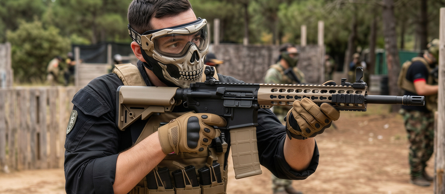 Nuprol Delta Pioneer Recon 10inch AEG Airsoft Rifle FDE Tan