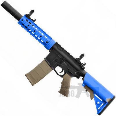 Nuprol Delta Pioneer M4SD AEG Airsoft Rifle FDE Tan-Blue
