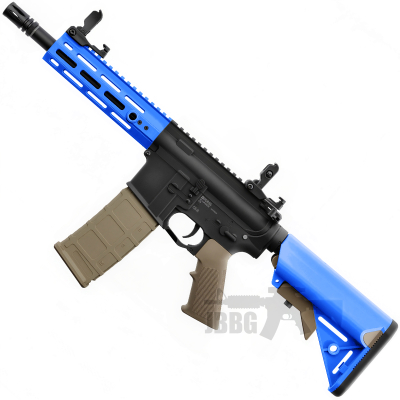 Nuprol Delta Pioneer Nomad 7inch AEG Airsoft Rifle FDE Tan-Blue