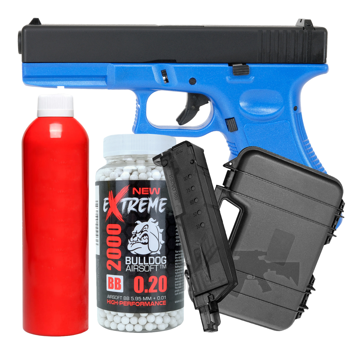 VG1 Sportline Gas Blowback Airsoft Pistol Blue Frame Bundle Offer