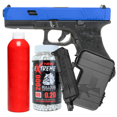 VG1B Sportline Gas Blowback Airsoft Pistol Blue with RTF Bundle Offer