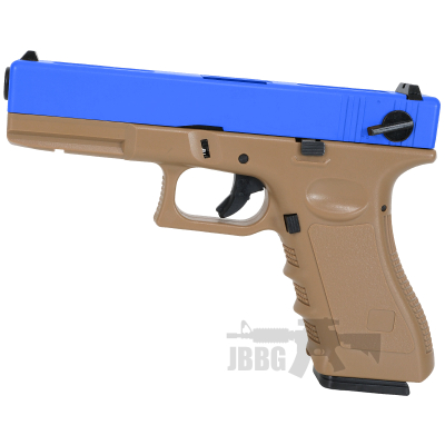 VG1A Sportline Gas Blowback Airsoft Pistol Tan/Blue Full/Semi Auto
