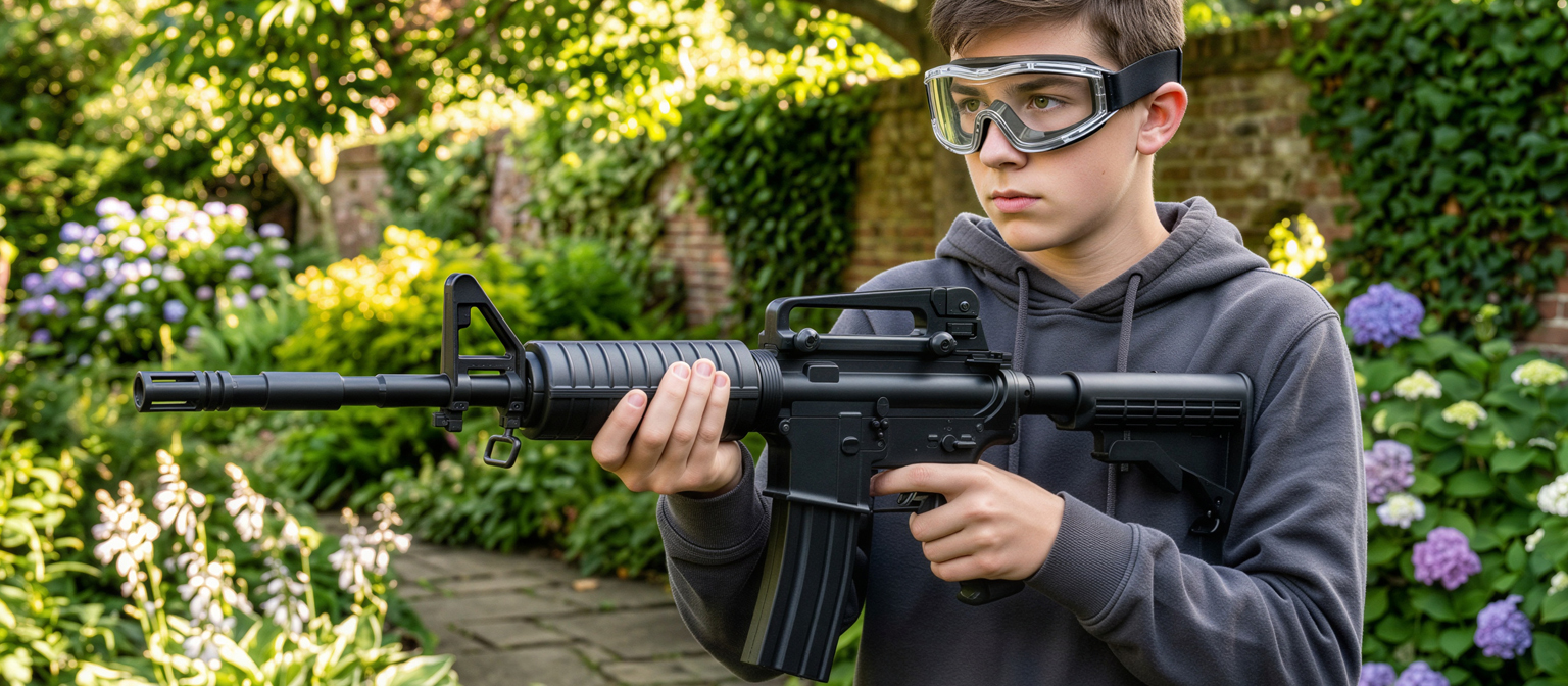 8906 M4 Spring Airsoft Gun Vigor Two-Tone Blue