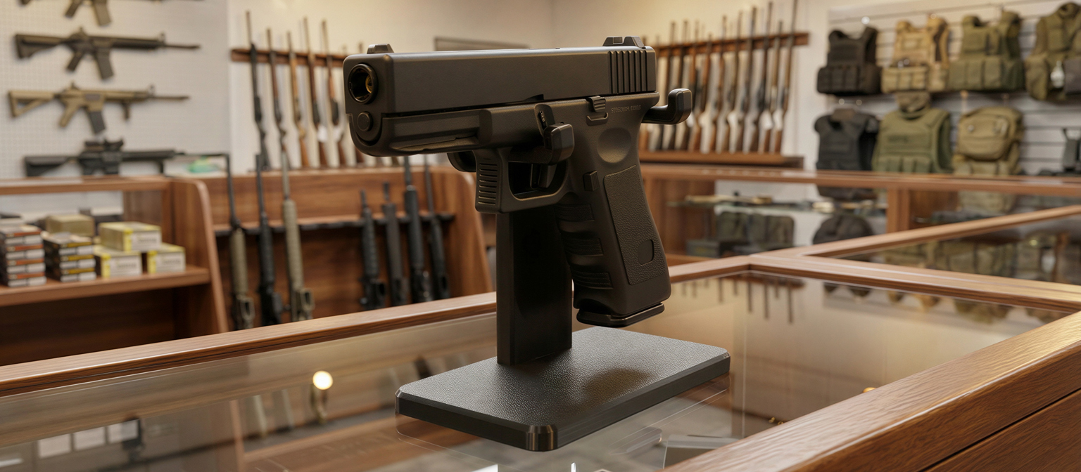 Universal Multi-Angle Handgun Upright Display Stand