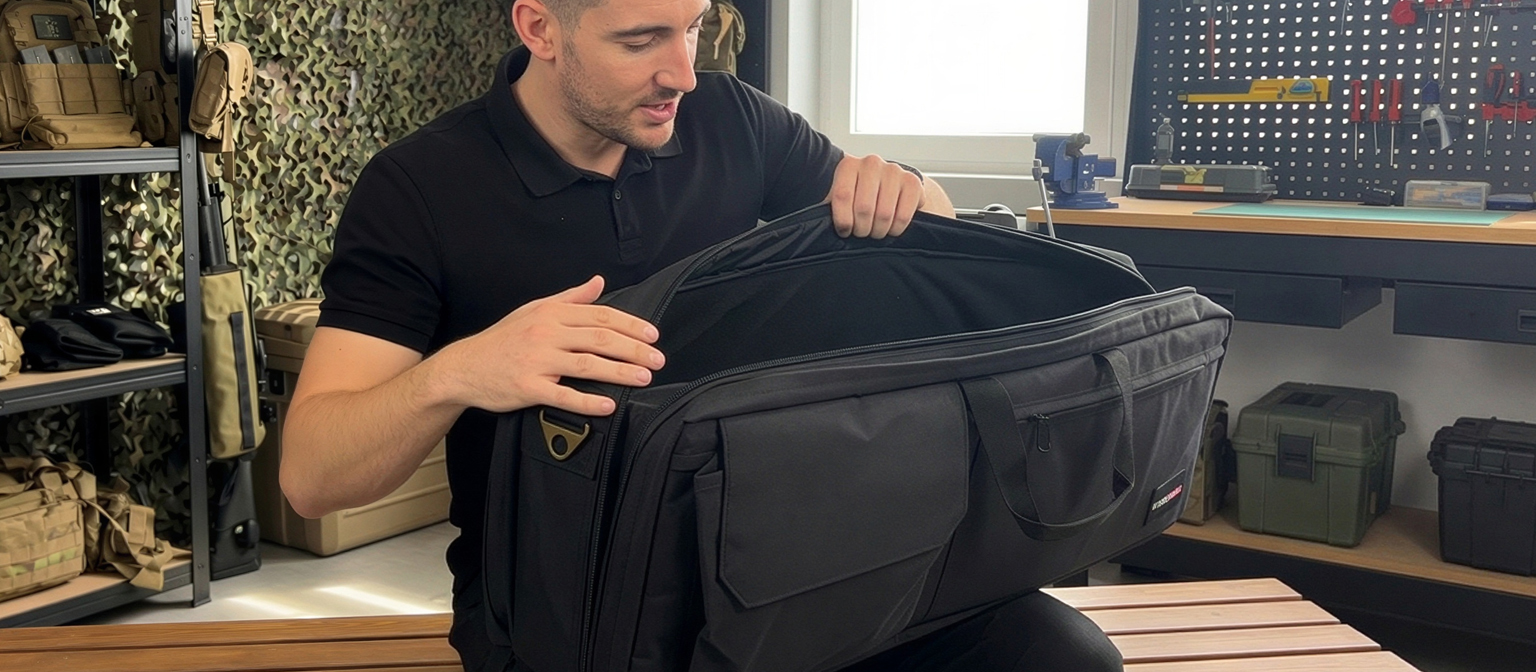 Q204 Large Combat Gun Bag Black 86cm