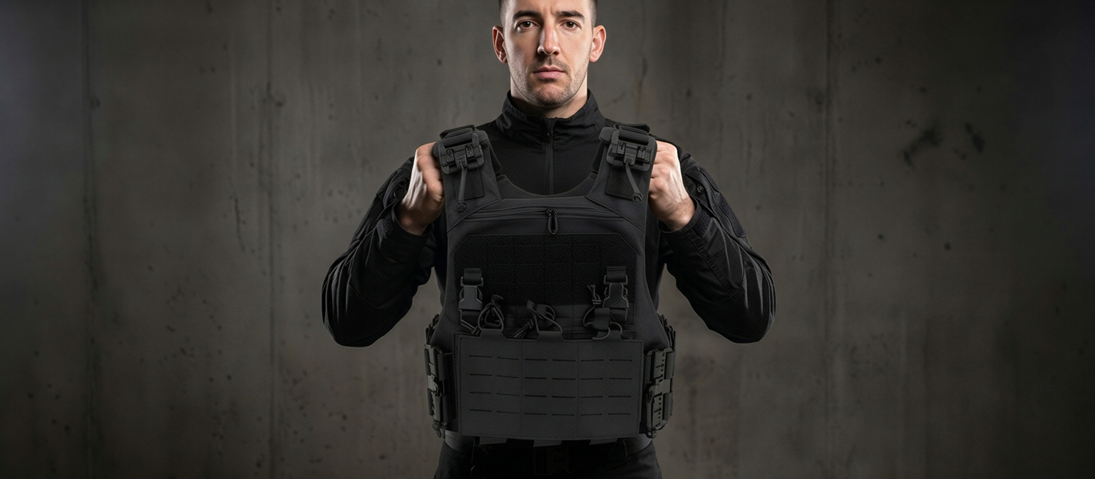 Trimex V065 Quick Release Tactical Vest with MOLLE System and Magazine Pouches