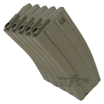 King Arms M16 Series Magazine Box Set 5 x Mid-Cap DE