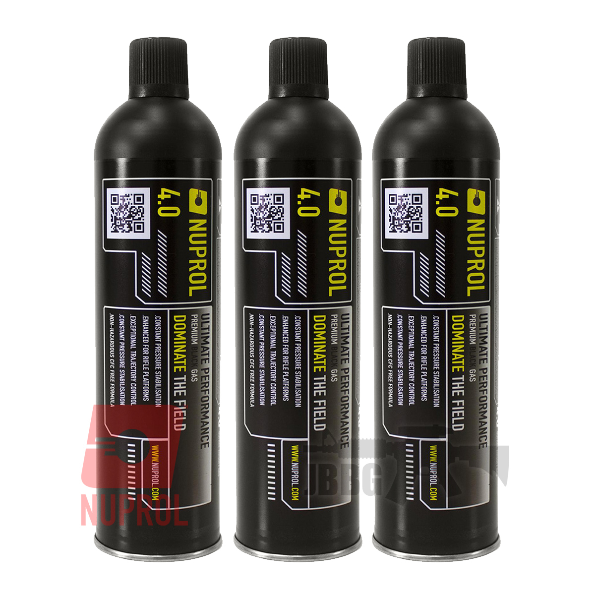 Nuprol 4.0 Gas Black 300g X3 Bottle Bundle Set (UK Only)