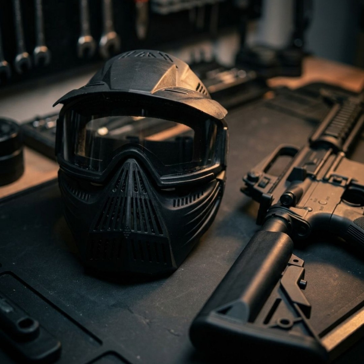 pro airsoft mask clear 0