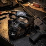 skull messenger airsoft mask black 0