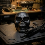 src full face skull airsoft mask v2 black with round holes 0