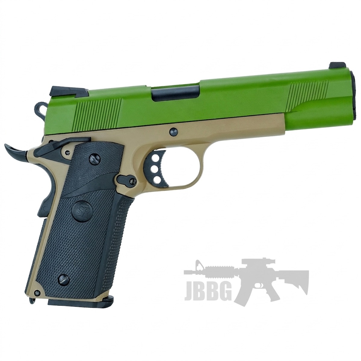 SR1911 MEU Gas Blowback Airsoft Pistol Desert Ver Tan Green
