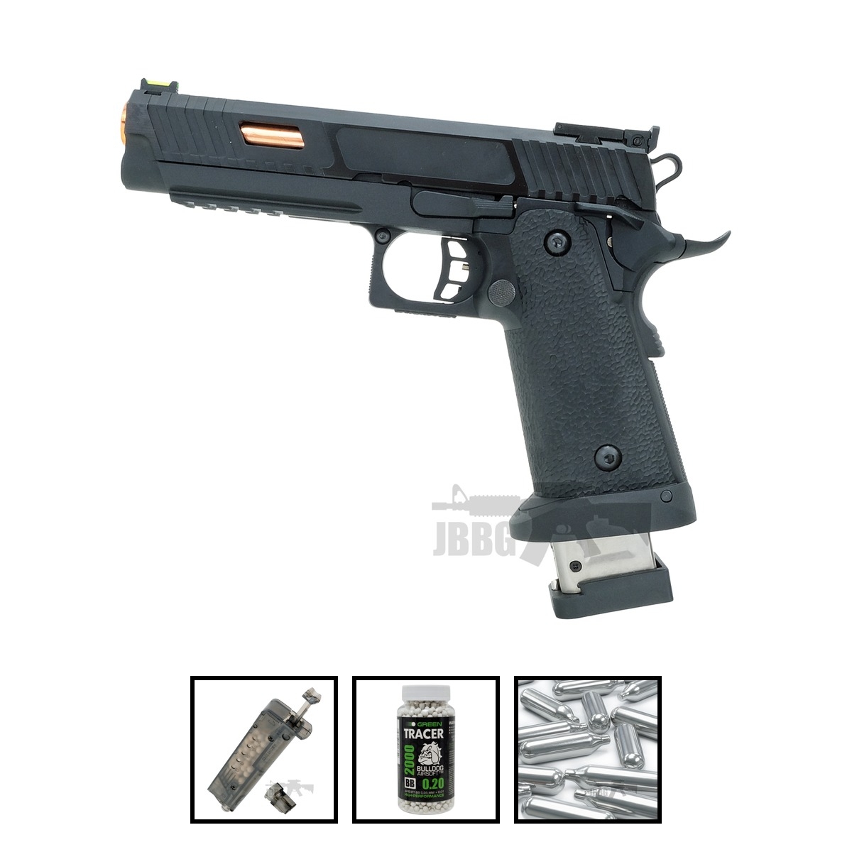 Baba Yaga Beta Combat Master Hi-Capa Co2 Blowback Airsoft Pistol Bundle Offer Set