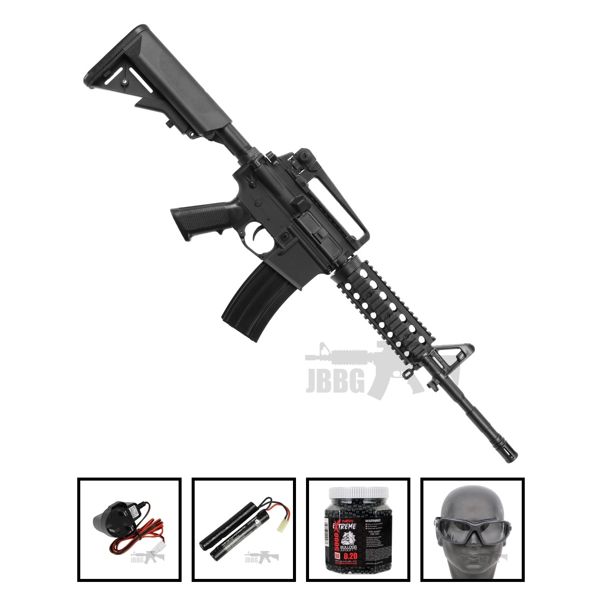Bulldog M4PG RIS Airsoft Gun Bundle Offer Set