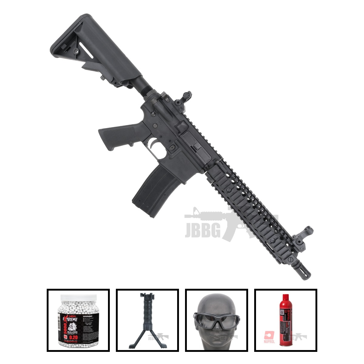 Bulldog TWS MK18 Gas Blowback Lite Airsoft Gun Bundle Offer Set