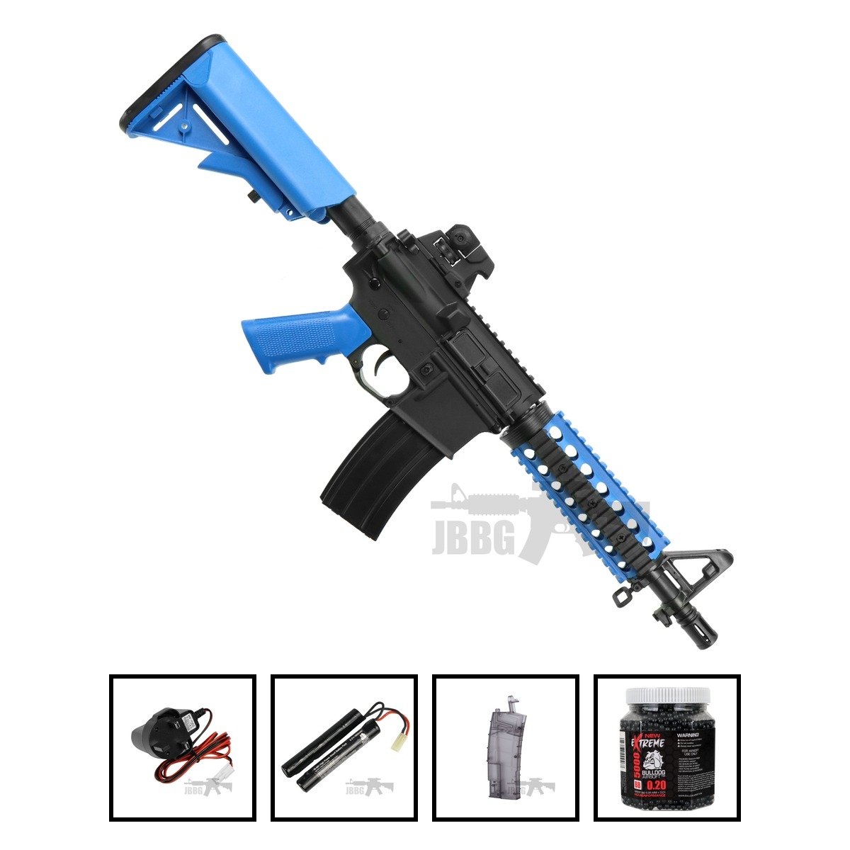 Bundle Offer Bulldog M4PI RIS CQB Airsoft Gun Starter Set