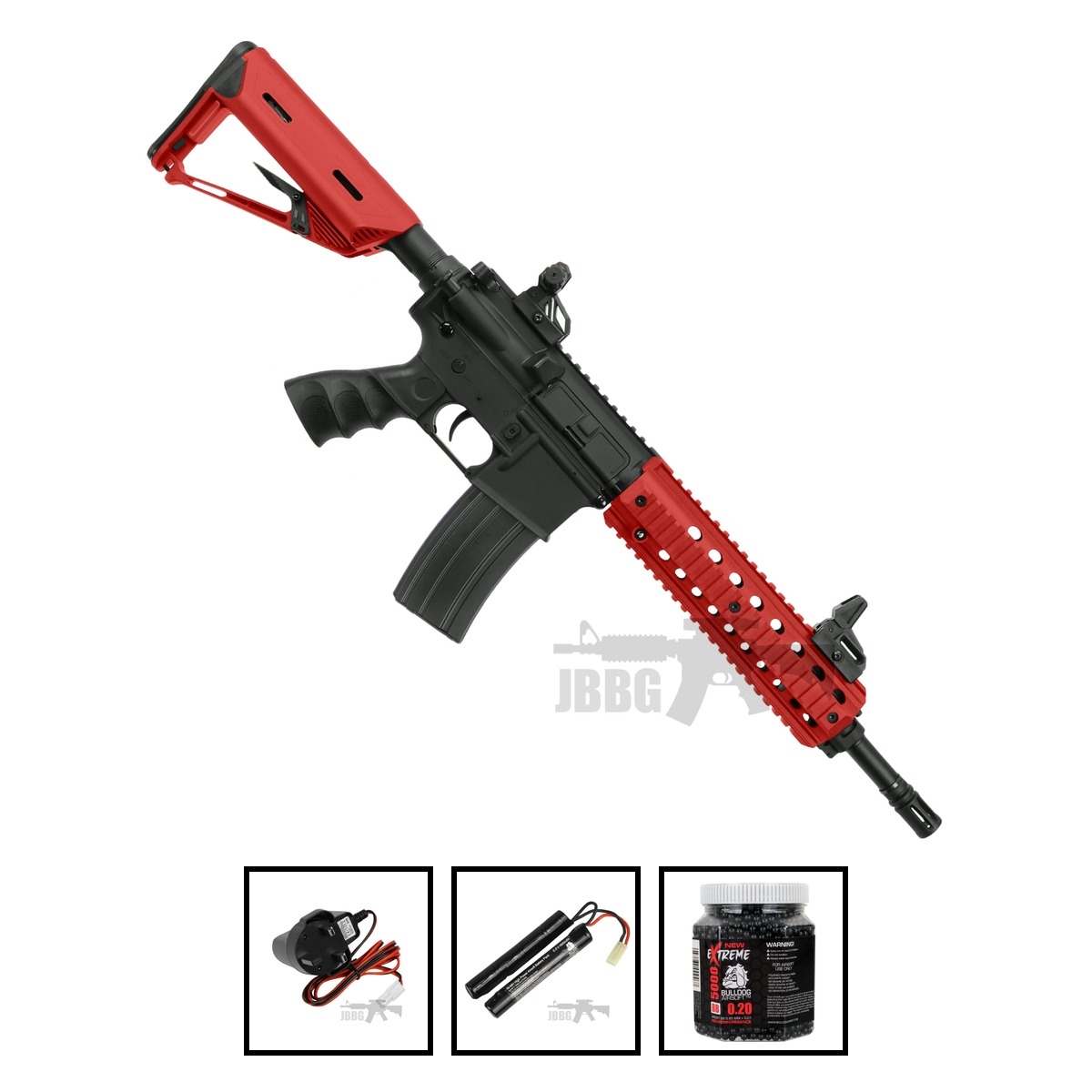 Bundle Offer Bulldog ST Delta M Airsoft Gun Set Red