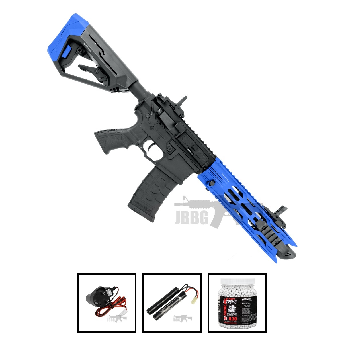 Bundle Offer HFC 201 AEG Tactical Airsoft Gun Set Blue