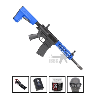 Bundle Offer Nemesis DT4 Double Barrel M4 AEG Classic Army CA118M Set Blue