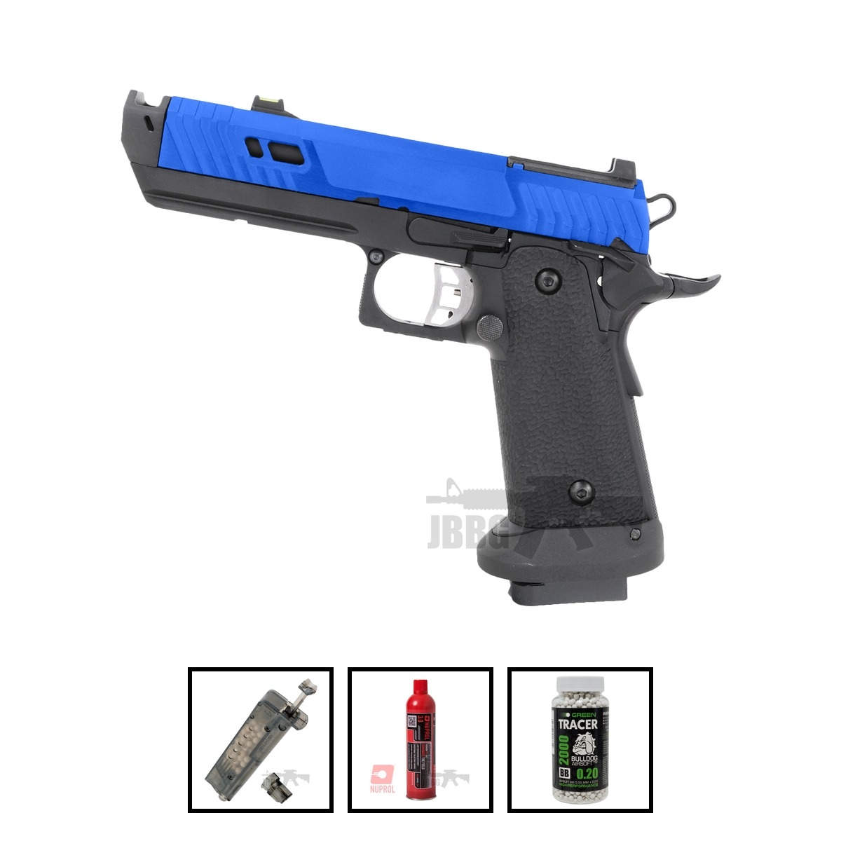 Bundle Offer SRC Dark Viper Dual Power Blowback MOS Airsoft Pistol with Gas Mag