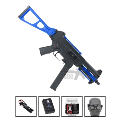 Bundle Offer UMC AEG SMG Classic Army CA043P Airsoft Gun Two-Tone Blue