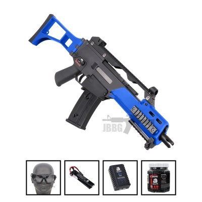 Bundle Offer WE 999 C AEG Gen 2 Airsoft Gun Set Blue