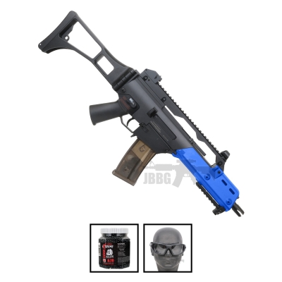 CYMA CM011 G36C Sportline AEG Airsoft Rifle Blue Bundle Offer Set