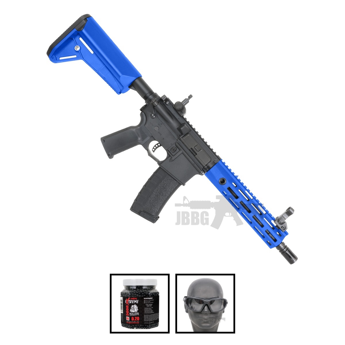 CYMA CM8001ABK Sportline URX4 AEG Airsoft Tactical Rifle Blue Bundle Offer Set