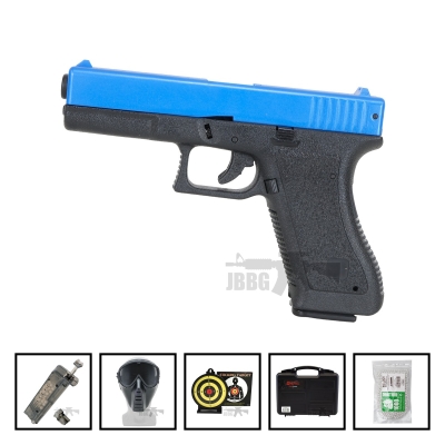 HA117 G17 Spring BB Pistol Blue Bundle Offer