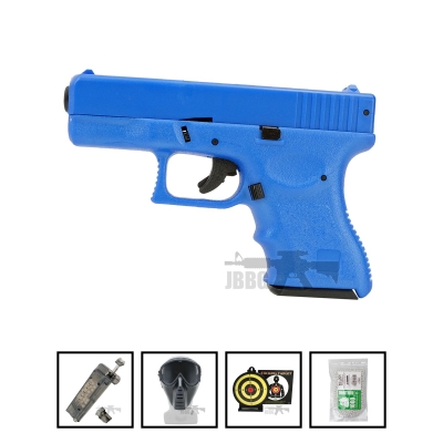 HA119 Spring BB Airsoft Pistol Two-Tone Blue Bundle Offer Set