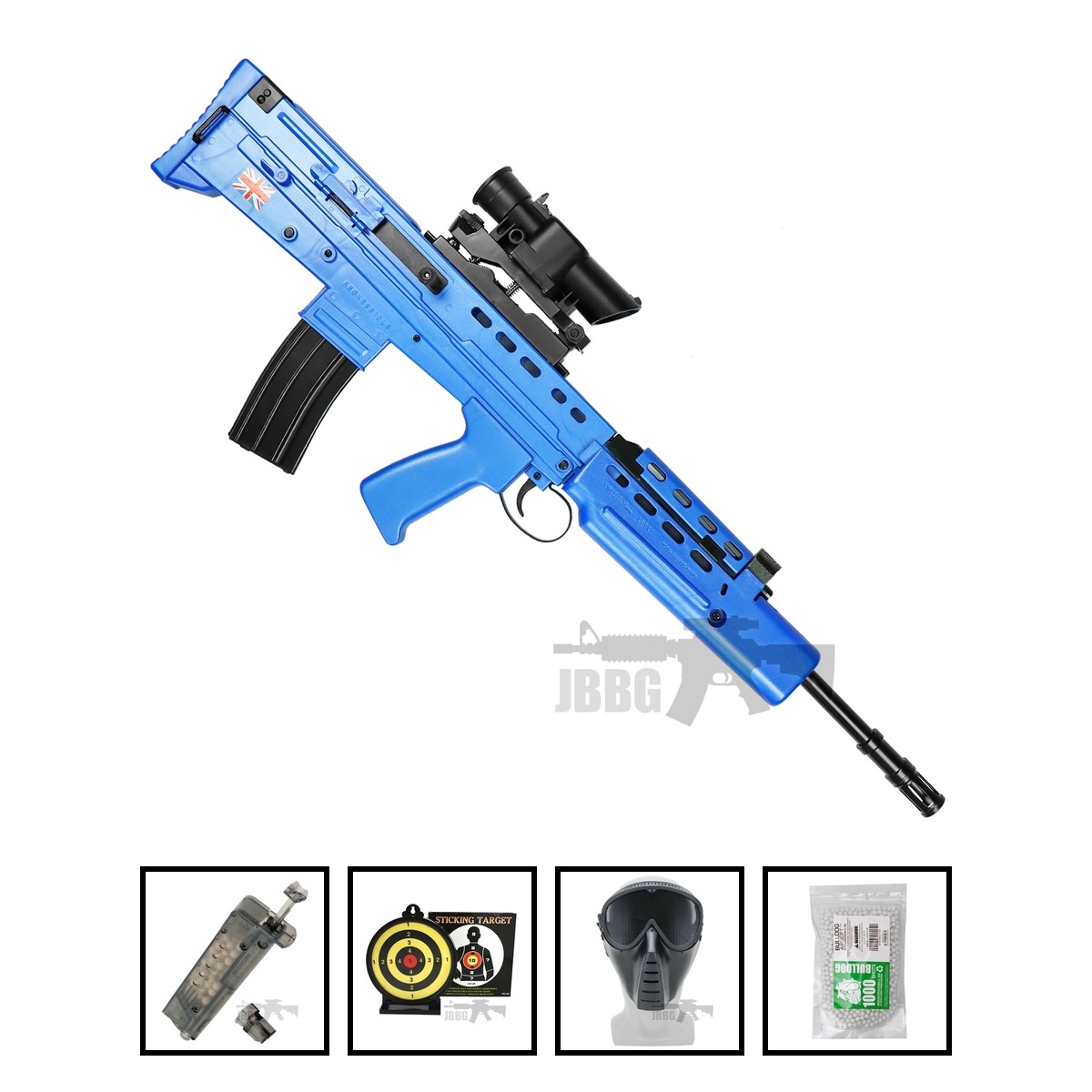 HA2020BA Spring SA80 L85 Gun Two-Tone Blue Bundle Offer Set
