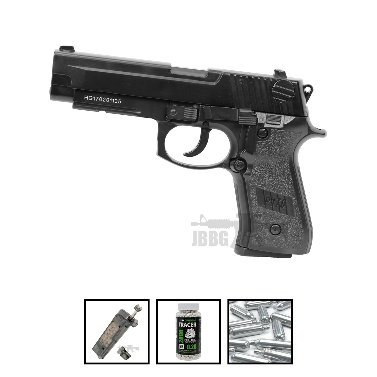 HG170 CO2 Airsoft Pistol Bundle Offer Set
