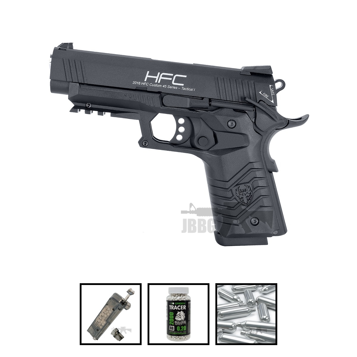 HG171B Co2 Tac 1911 Airsoft Pistol Bundle Offer Set