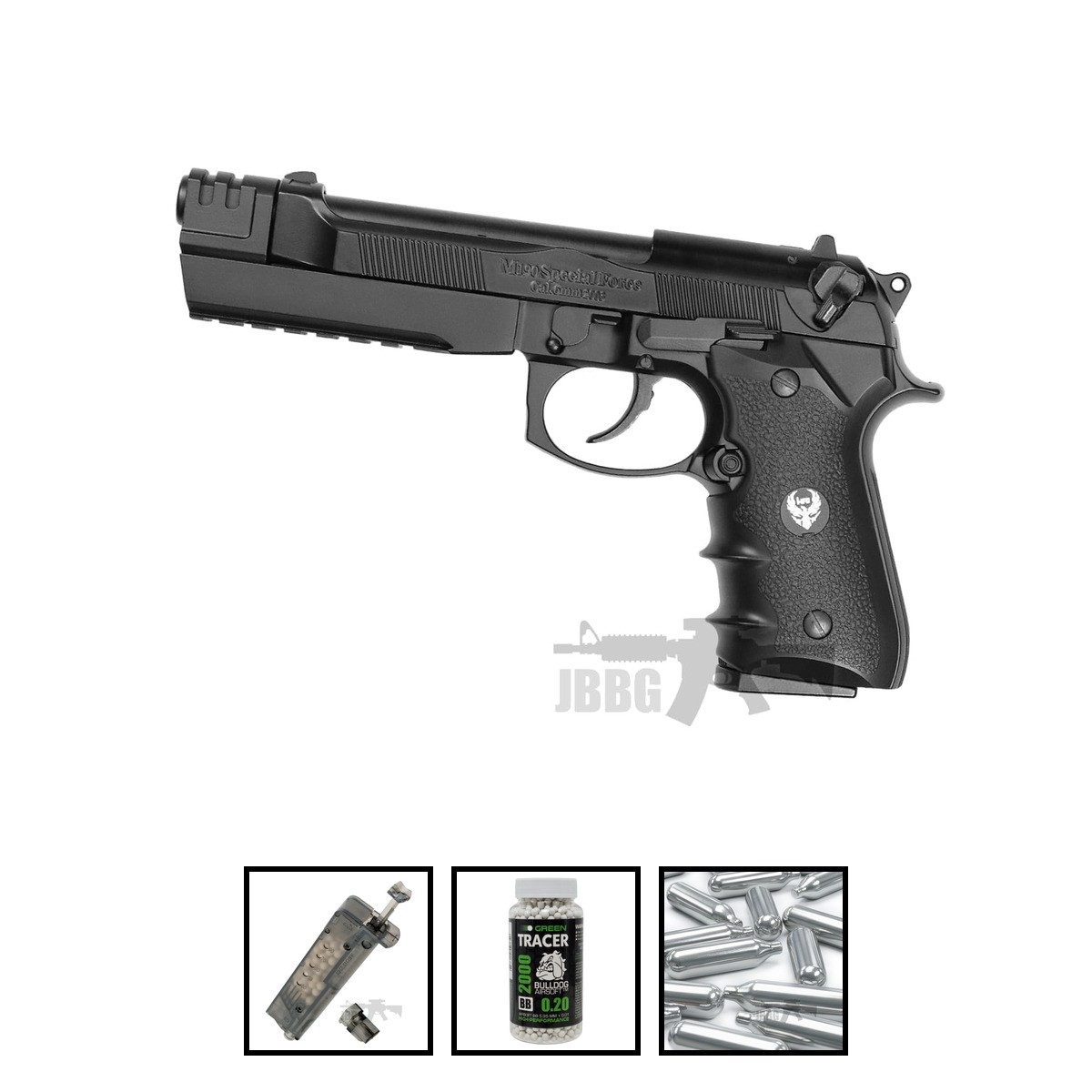 HG193B CO2 Semi Airsoft Pistol Bundle Offer Set