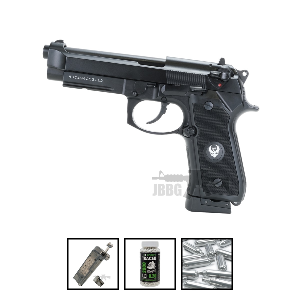 HG194 CO2 Semi Auto Airsoft Pistol Bundle Offer Set