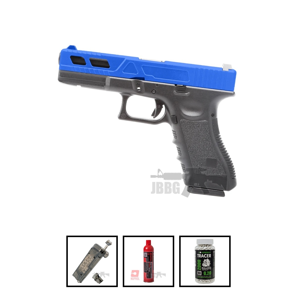 King Arms Custom 3 Airsoft Pistol BK3 Bundle Set Offer